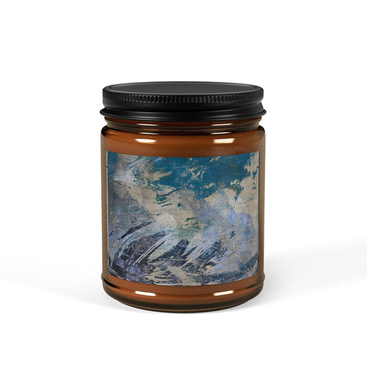 Relaxing Aromatic Soy Candle, Tidal© Blue, Amber Jar Candle, Home Décor, Gift for Her, Cozy Vibes, Spa Night, Eco-Friendly