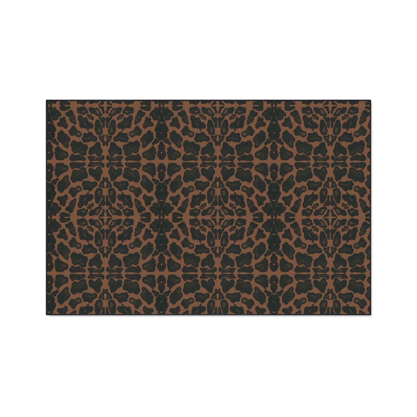 Stylish Animal Print Heavy Duty Floor Mat, Luxury Entrance Rug, Featuring Leopard/Panther© in Tan and Black. Non-Slip Kitchen Mat, Outdoor Flooring, Animal Print Accent Rug