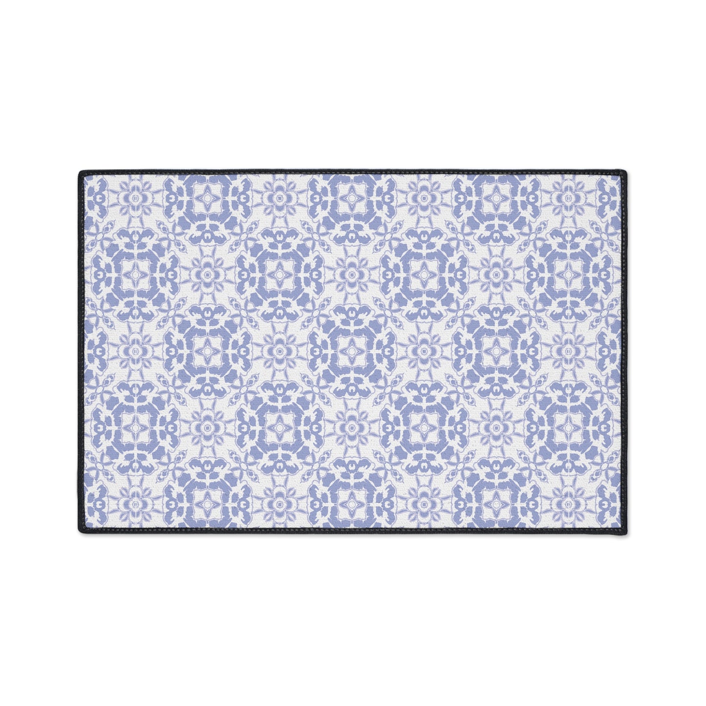 Stylish Heavy Duty Floor Mat Round Coastal Tile© Periwinkle, for Entryway, Kitchen Decor, Home Rug, Non-Slip Mat, Durable Area Rugs