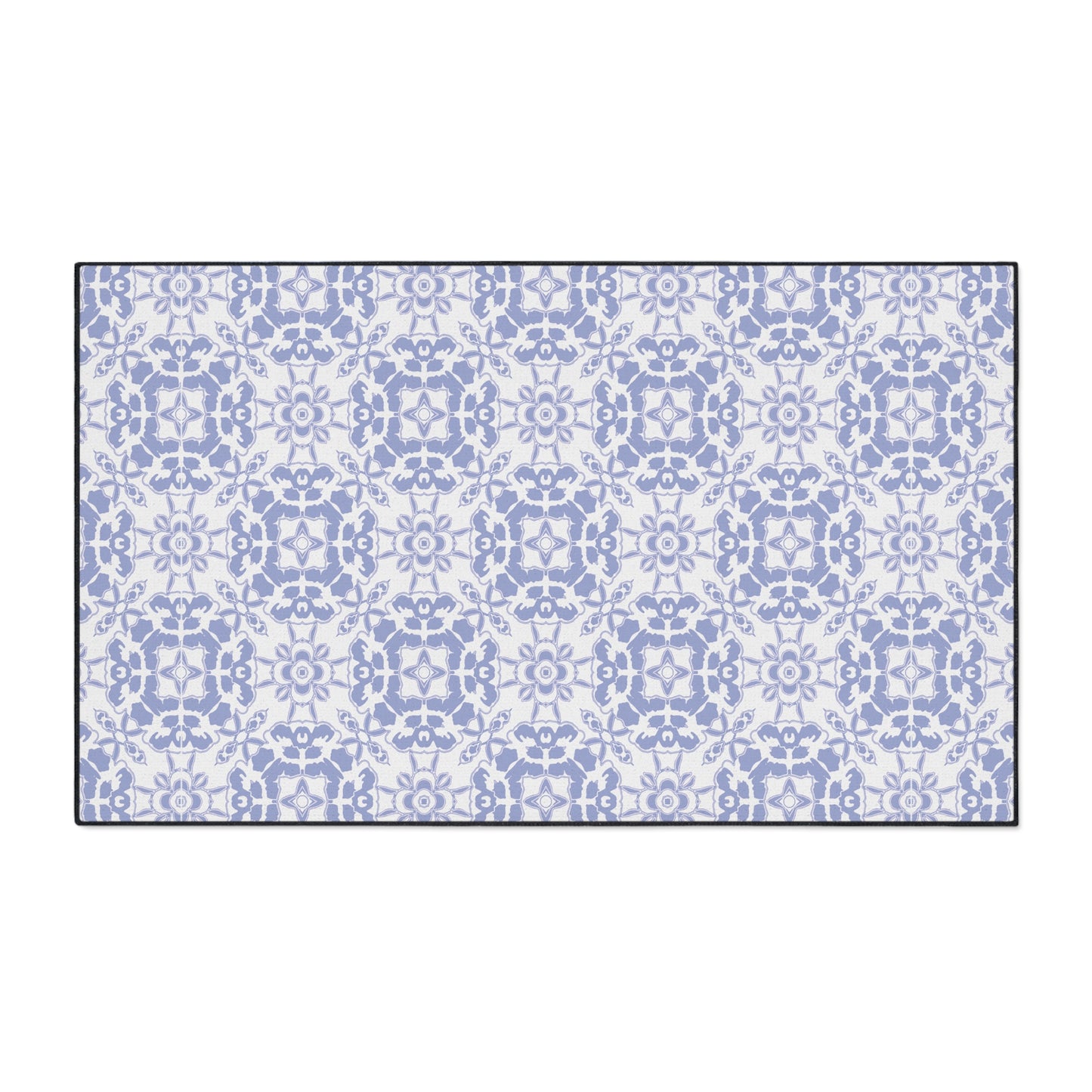 Stylish Heavy Duty Floor Mat Round Coastal Tile© Periwinkle, for Entryway, Kitchen Decor, Home Rug, Non-Slip Mat, Durable Area Rugs