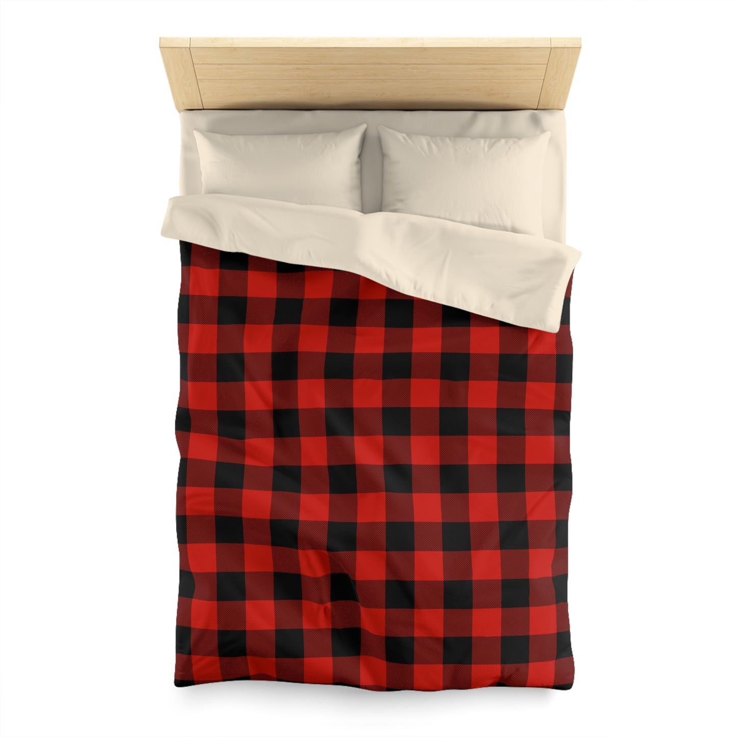 Microfiber Duvet Cover - Buffalo Plaid, Red