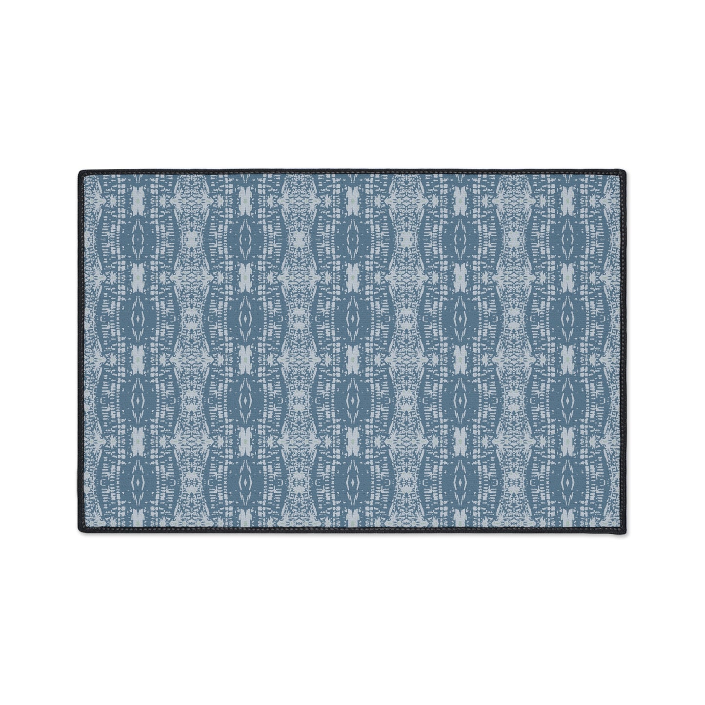 Stylish Heavy Duty Floor Mat Half Bamboo© in Blue, Indoor Welcome Mat, Durable Kitchen Rug, Non-Slip Entrance Mat, Trendy Living Room Accent