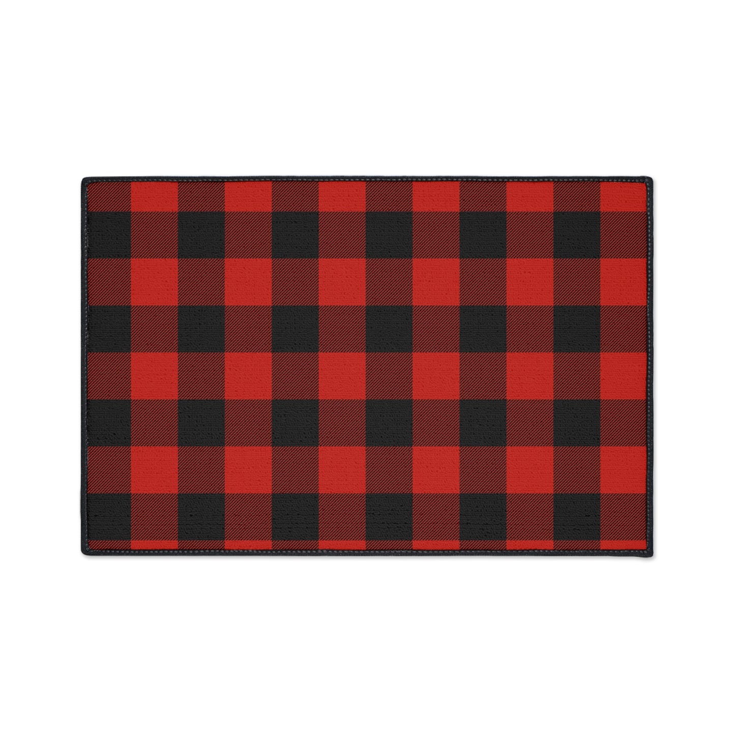 Red and Black Buffalo Check Heavy Duty Floor Mat, Kitchen Rug, Durable Entrance Mat, Outdoor Mat, Cozy Home Decor