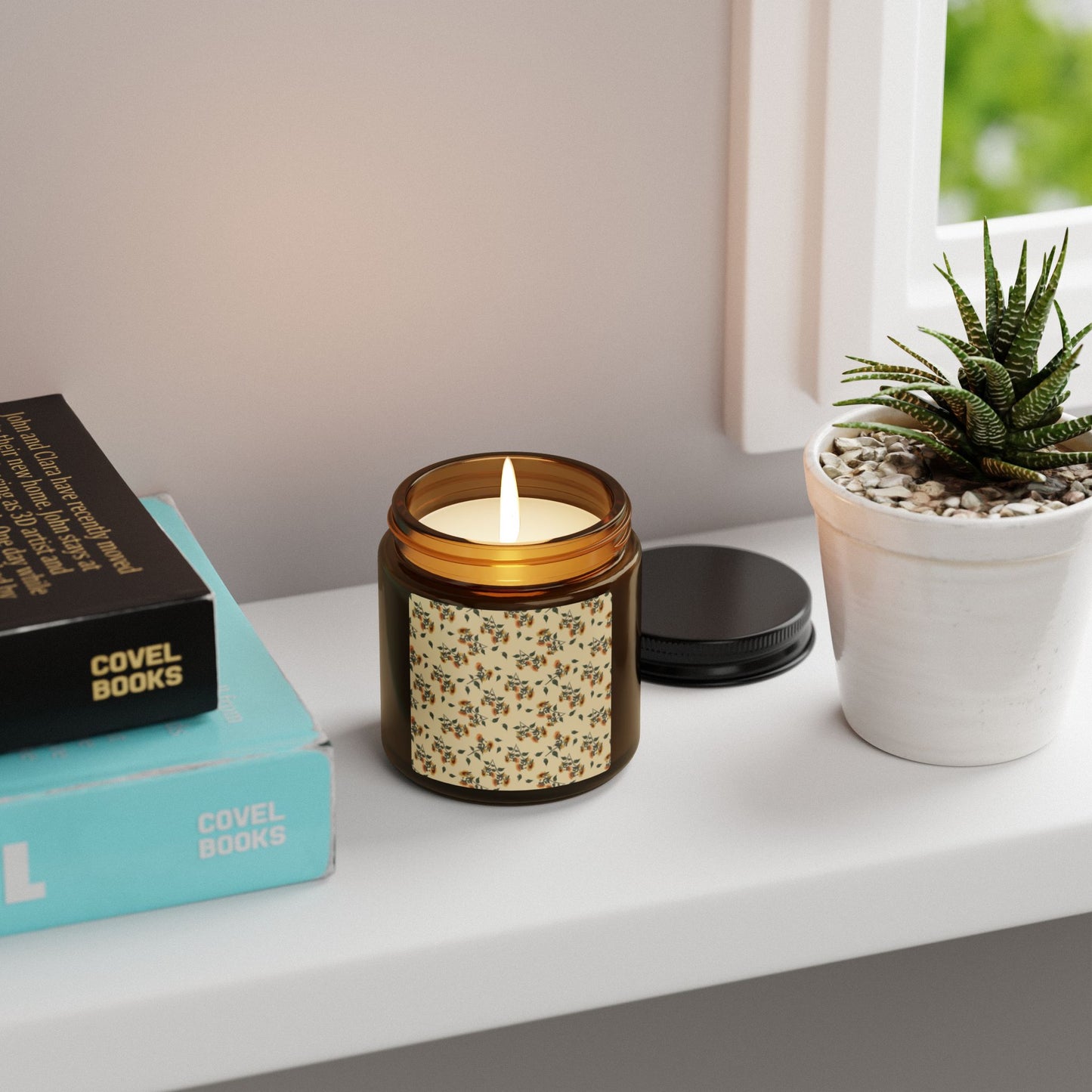 Sunflower Debut© Beige, Cozy Floral Scented Soy Candle, Aromatic Ambiance, Relaxing Gift, Home Decor, Eco-Friendly, Spa Essence