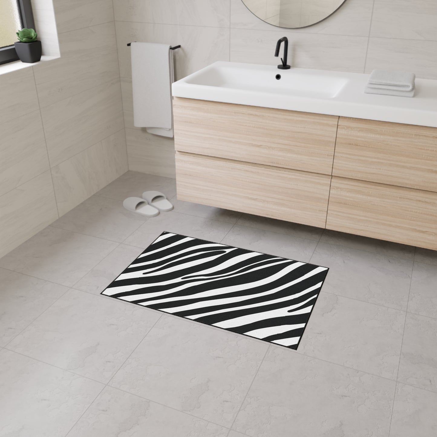 Stylish Zebra Floor Mat for Home & Office, Area Rug, Kitchen Doormat, Unique Decoration, Durable Heavy Duty Mat