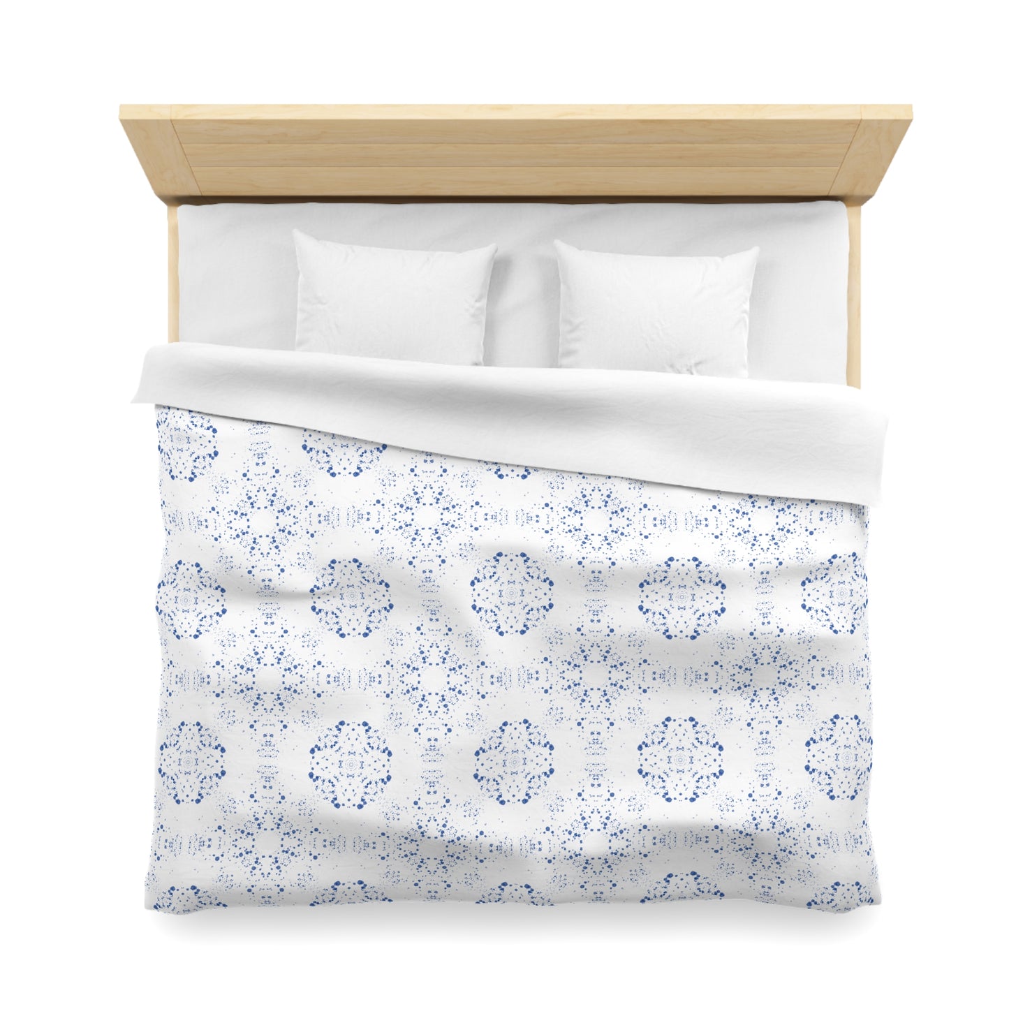 Microfiber Duvet Cover - Batik Scatter, Light Blue