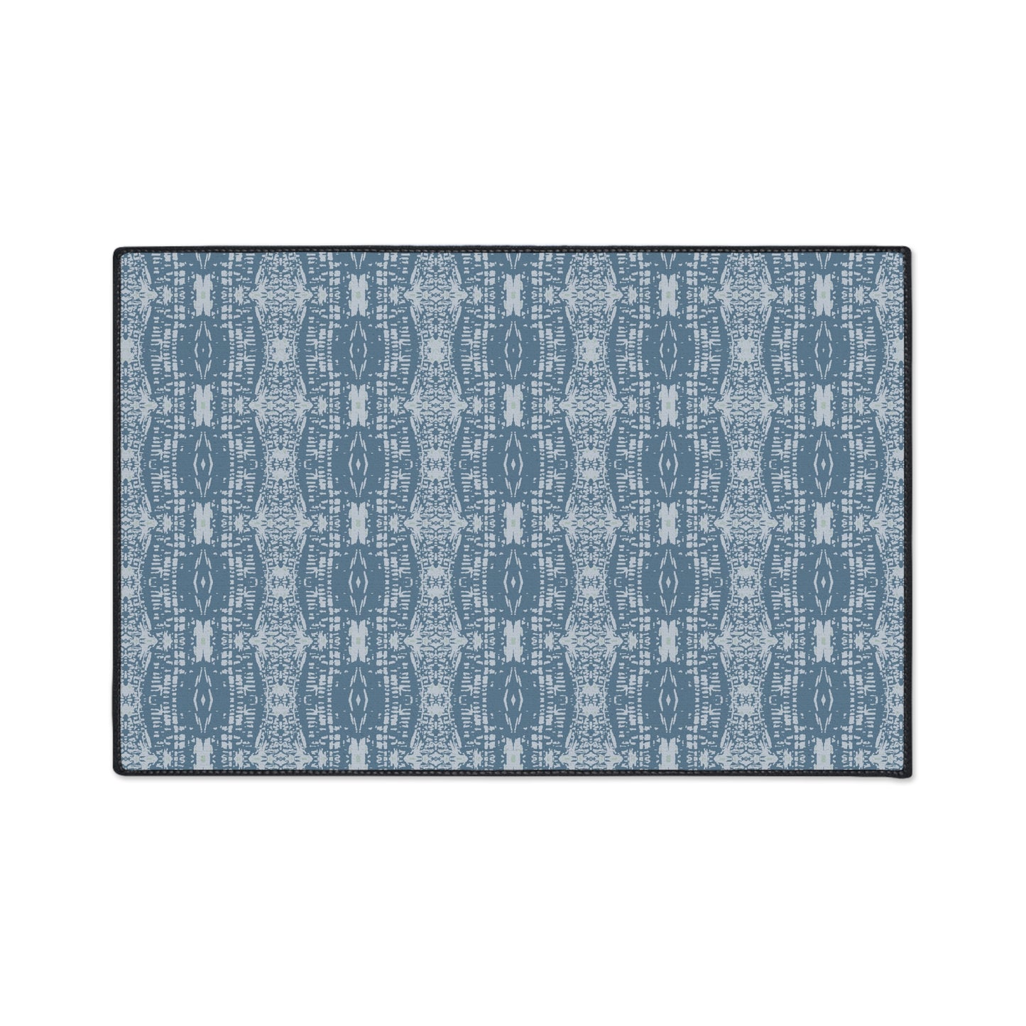 Stylish Heavy Duty Floor Mat Half Bamboo© in Blue, Indoor Welcome Mat, Durable Kitchen Rug, Non-Slip Entrance Mat, Trendy Living Room Accent