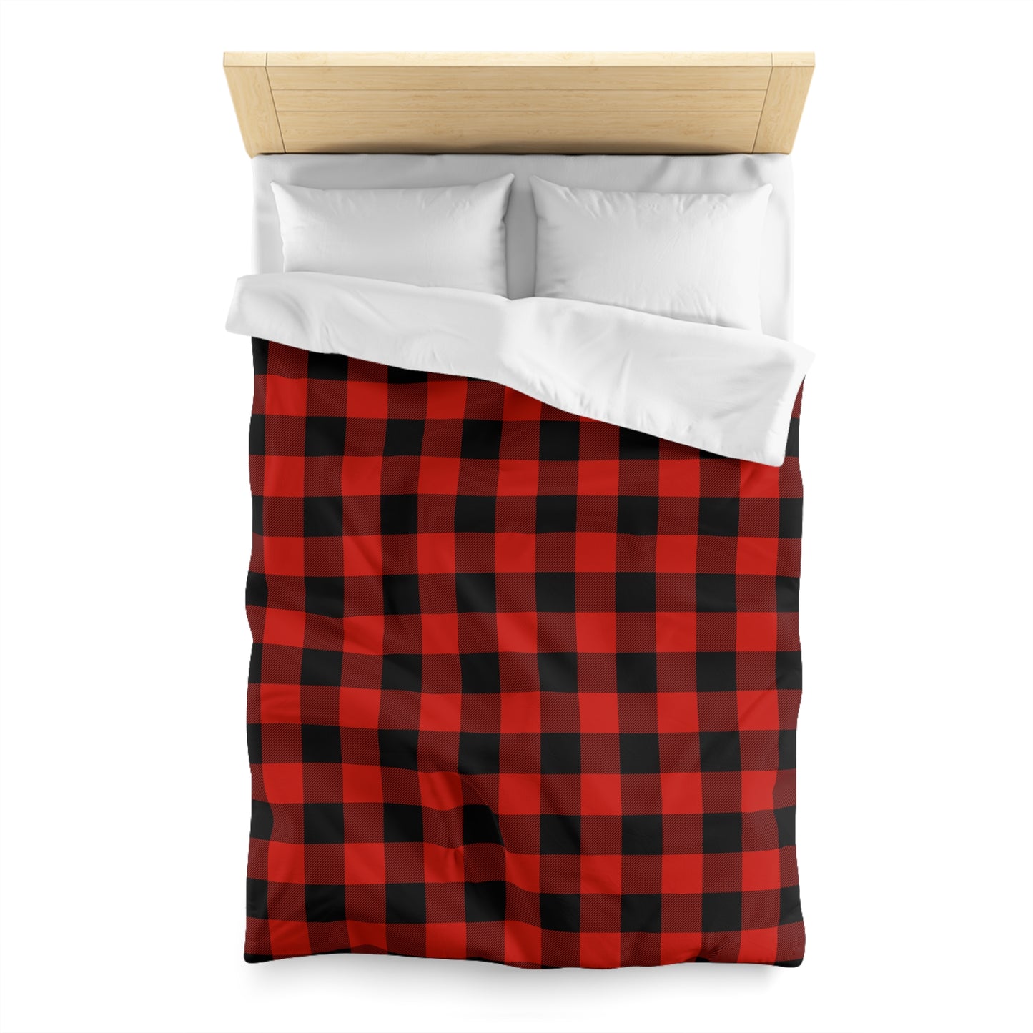 Microfiber Duvet Cover - Buffalo Plaid, Red