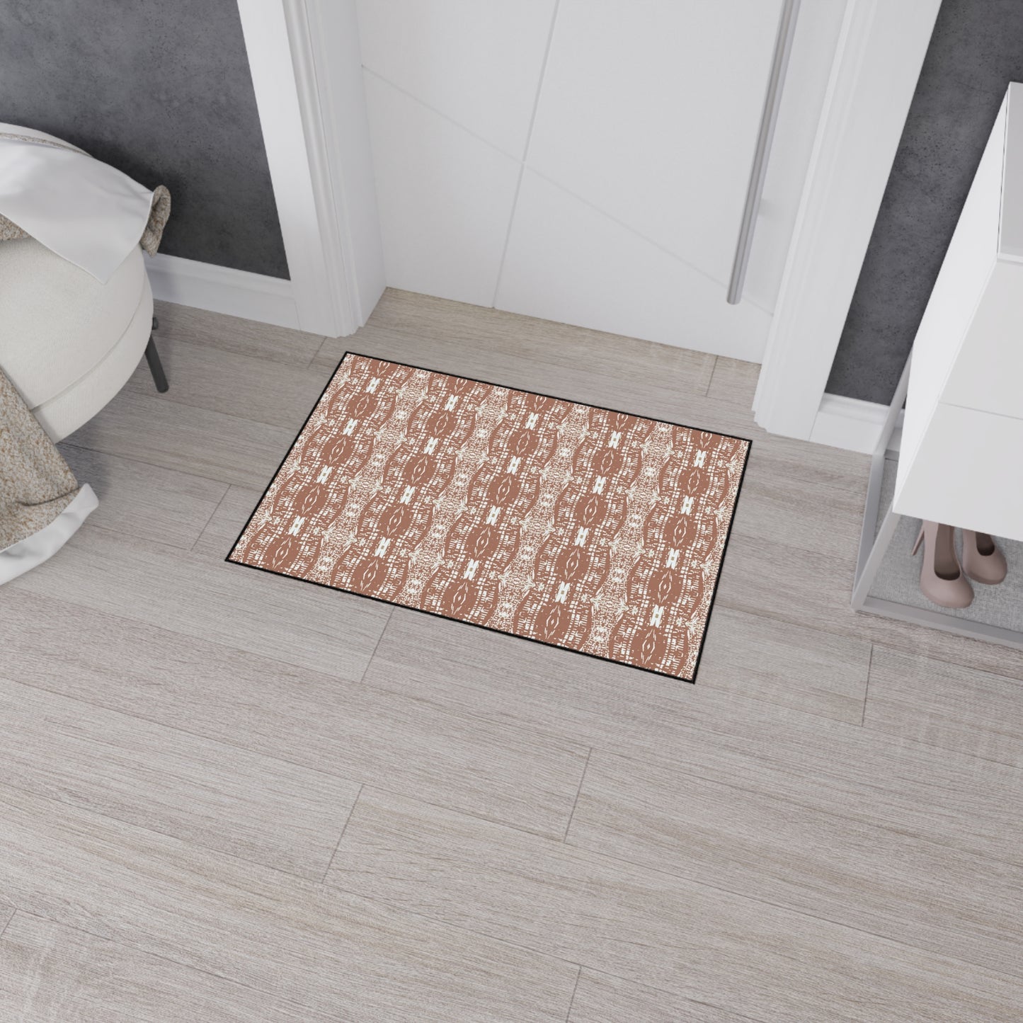Stylish Heavy Duty Floor Mat, Half Bamboo© Mocha, Home Decor, Kitchen Mat, Entryway Rug, Modern Living Space, Gift Idea