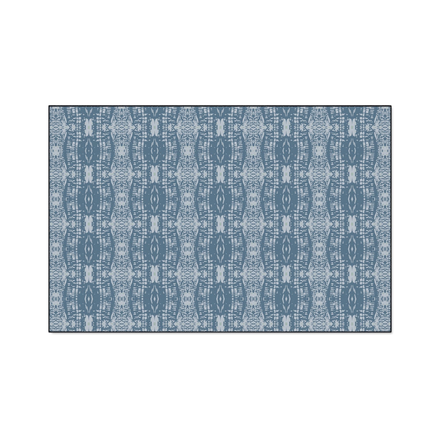 Stylish Heavy Duty Floor Mat Half Bamboo© in Blue, Indoor Welcome Mat, Durable Kitchen Rug, Non-Slip Entrance Mat, Trendy Living Room Accent
