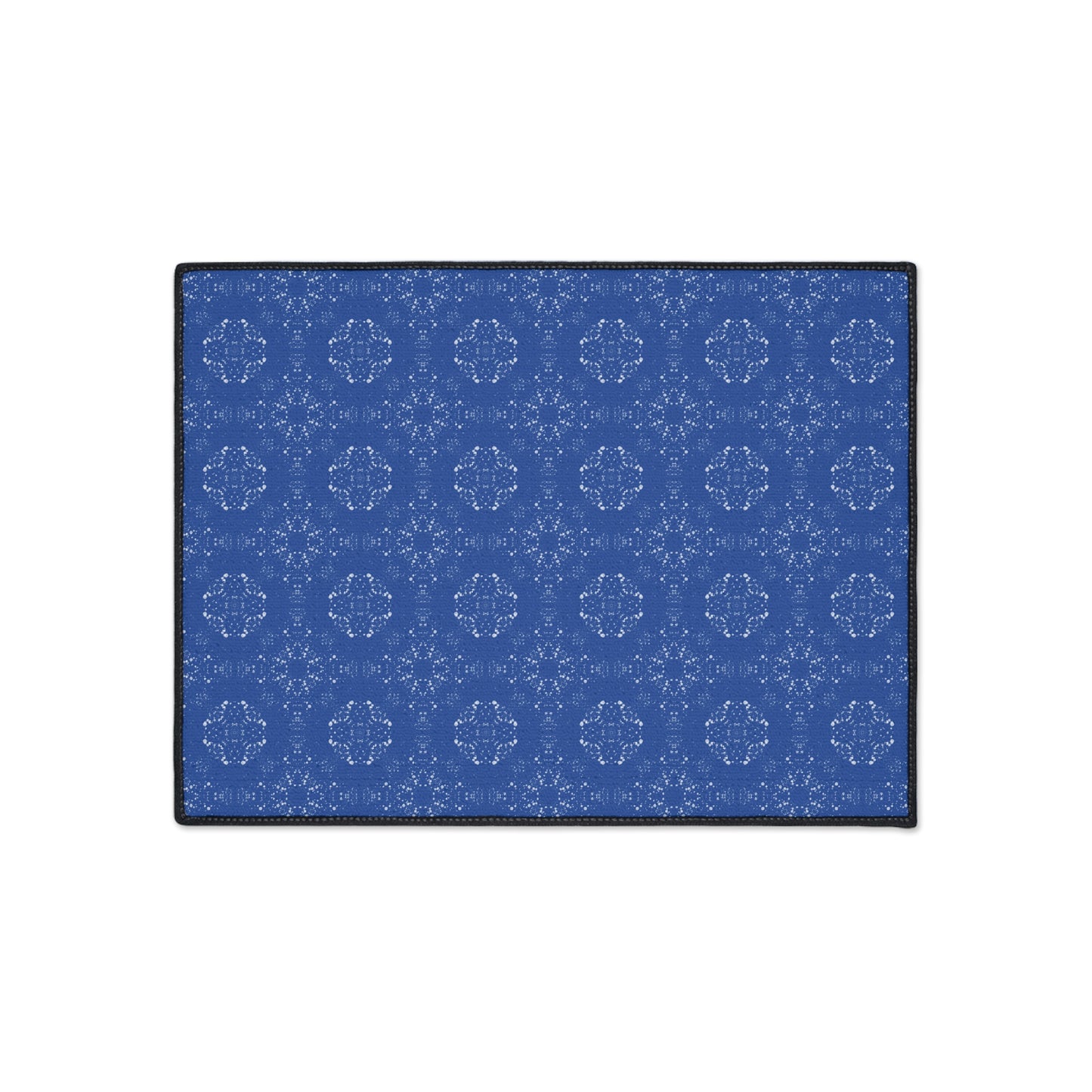 Elegant Heavy Duty Floor Mat for Home & Office, Featuring Batik Scatter© in Blue. Durable Area Mat, Non-Slip Rug for Entrances, Kitchen, and Patio, Perfect Gift for New Home