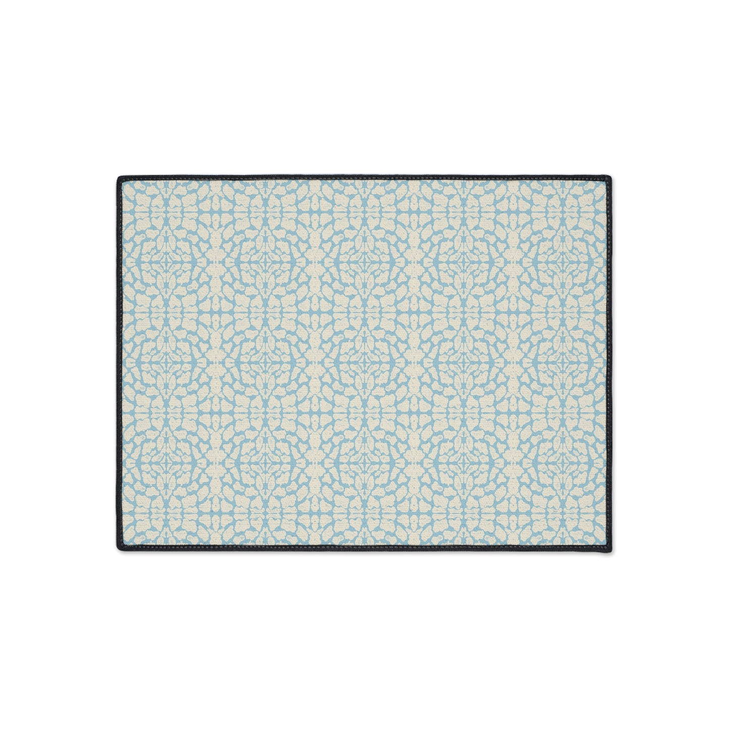 Stylish Heavy Duty Floor Mat - Coastal Blue, Animal Like Print, Durable Entryway Rug, Kitchen Mat, Non-Slip Floor Covering, Washable Carpet