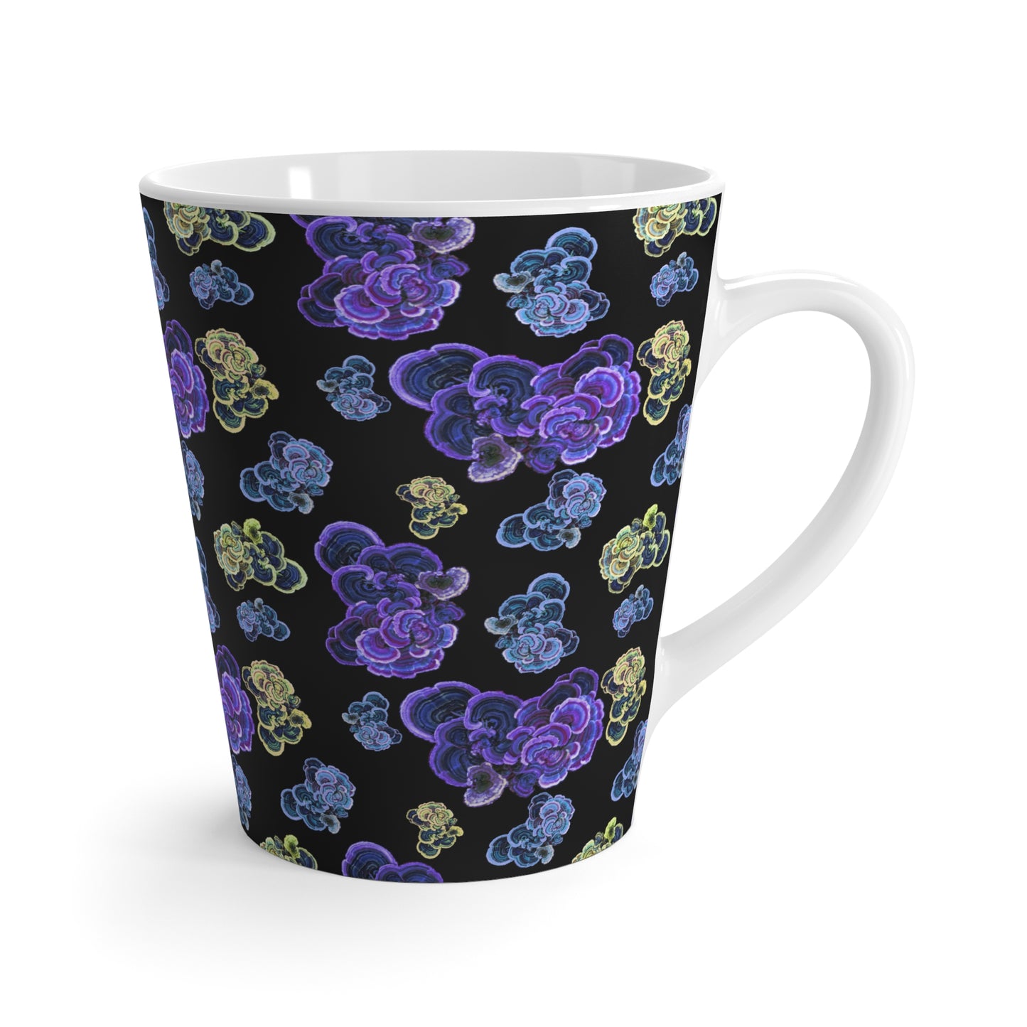 Latte Mug, Psychedellic Turkey Tail©, Purple