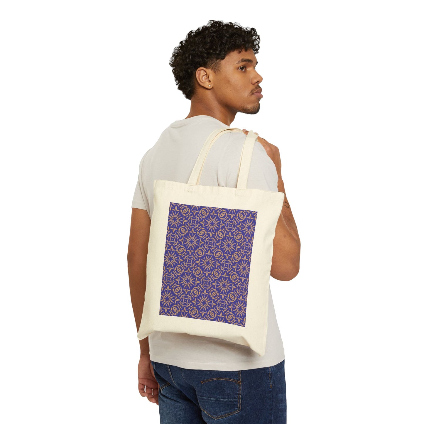 Cotton Canvas Tote Bag, Roya Prim© Purple
