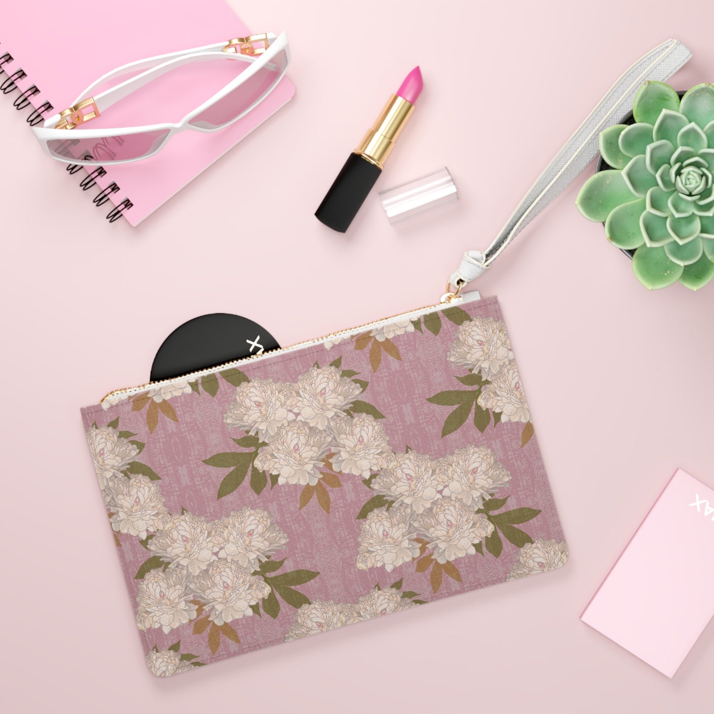 Clutch Bag, Rachel's Peonies© Mauve