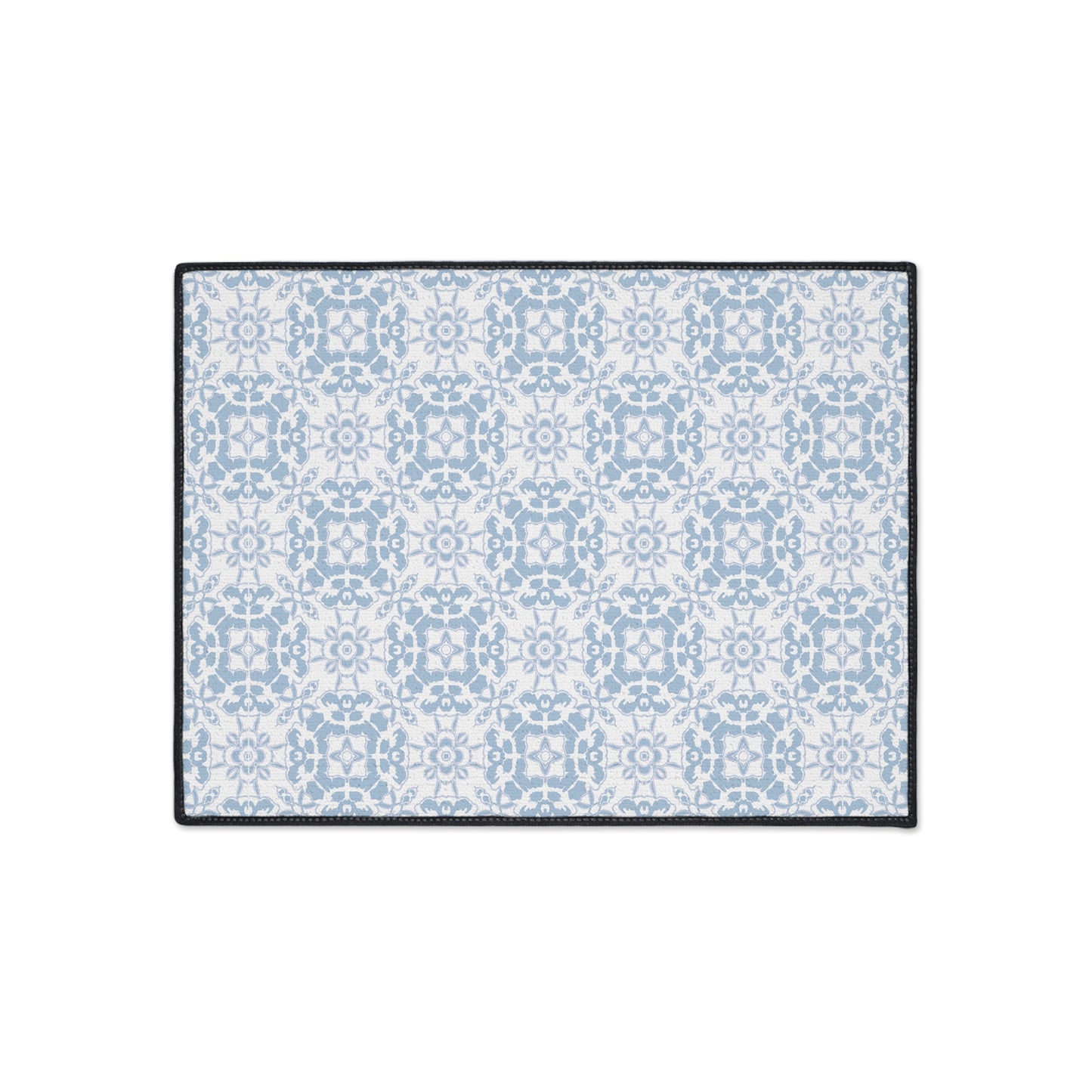 Stylish Heavy Duty Floor Mat - Rounded Coastal Tile© Coastal Blue, Durable Rug for Home, Kitchen, Entryway, or Office