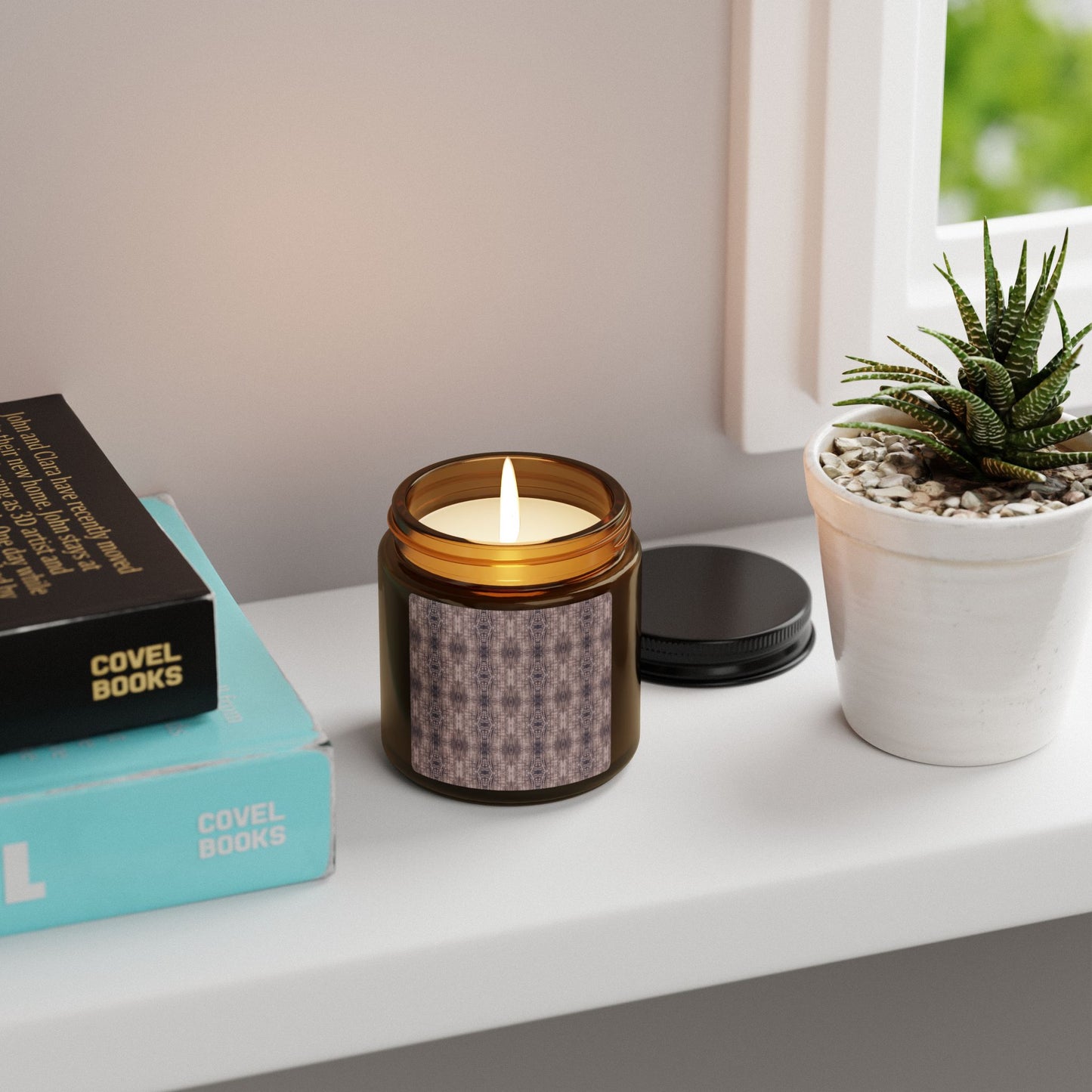 Boho Aromatherapy Soy Candle, Half Bamboo© Fawn, Natural Home Decor, Relaxation Gift, Wellness Candle, Scented Candle for Self-Care, Eco-Friendly Gift
