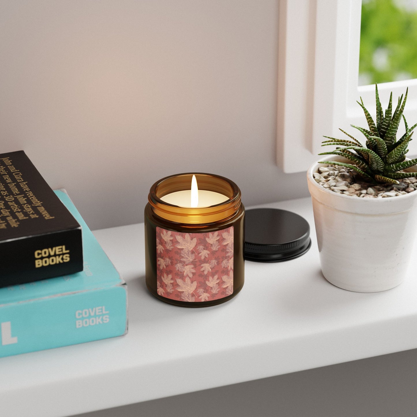 Cozy Autumn Scented Candle, Oak Leaf Hydrangea© in Terracotta, Perfect for Fall Decor, Gifts, Relaxation, Aromatherapy, Home Fragrance