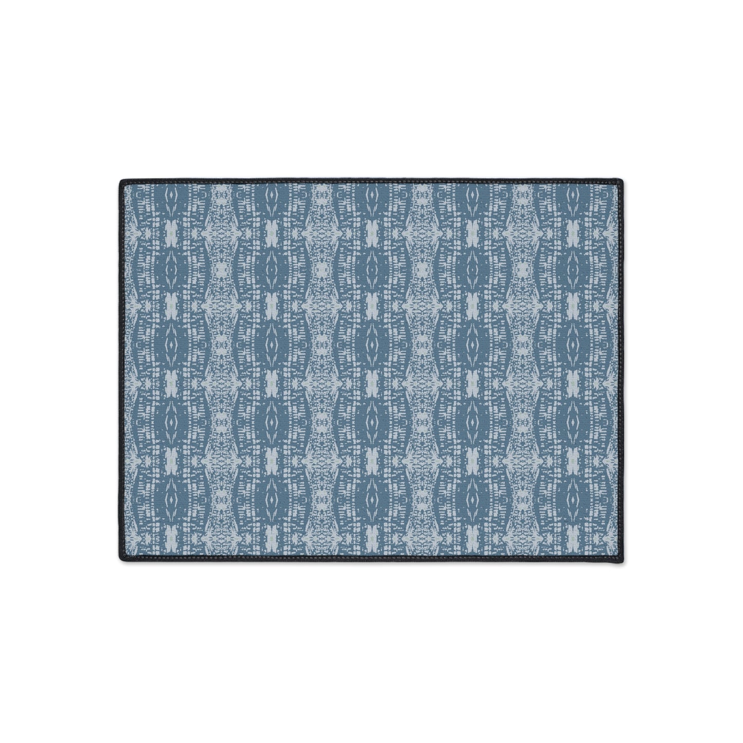 Stylish Heavy Duty Floor Mat Half Bamboo© in Blue, Indoor Welcome Mat, Durable Kitchen Rug, Non-Slip Entrance Mat, Trendy Living Room Accent