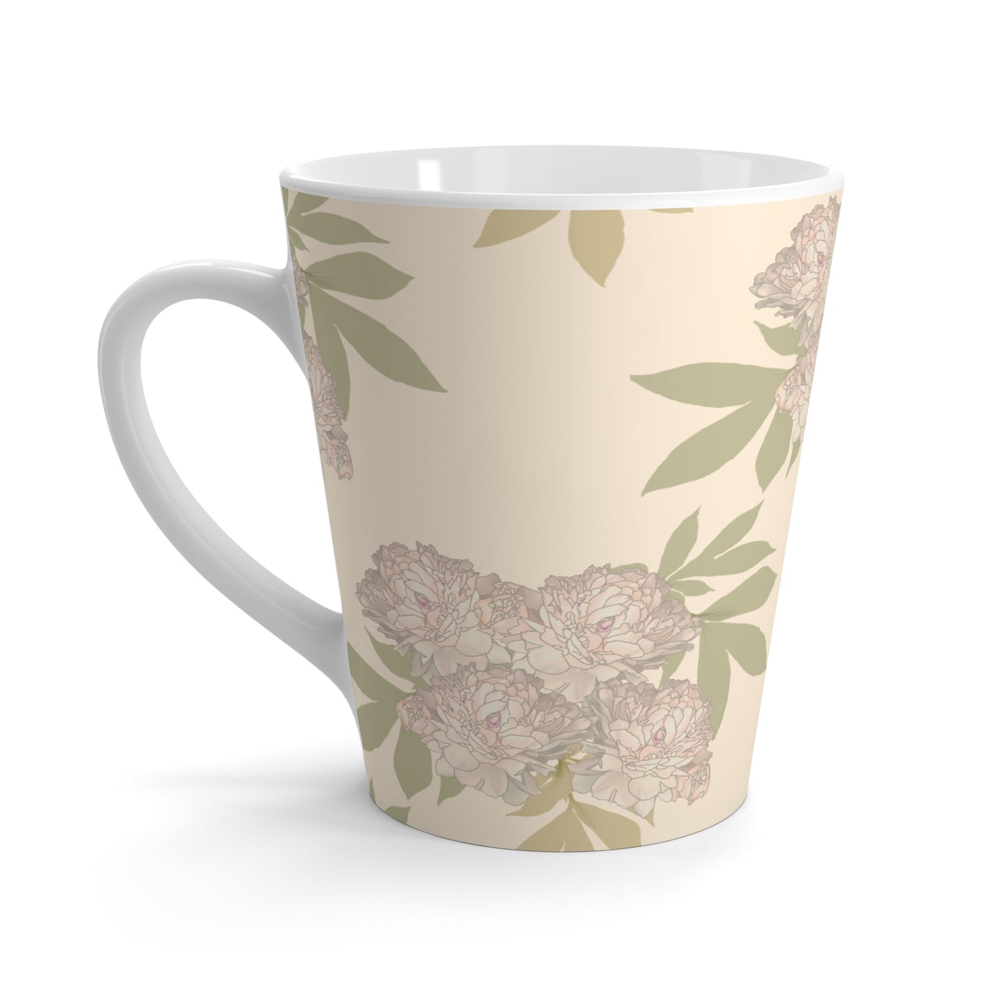 Latte Mug, Rachel's Peonies© Blush