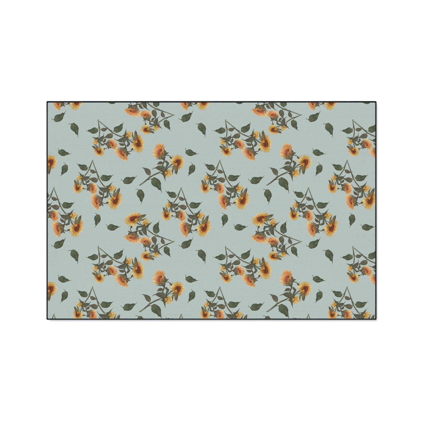 Floral Heavy Duty Floor Mat - Sunflower Debut© Woodland Blue, Functional Home Decor, Kitchen Mats, Entryway Rugs, Boho Style