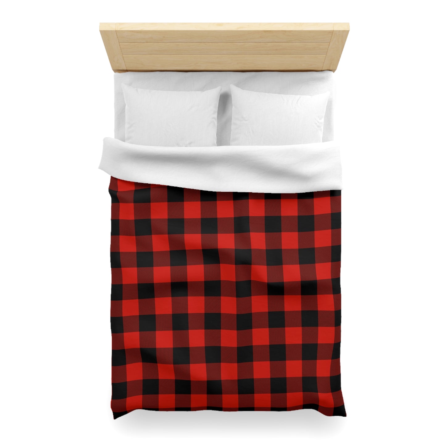 Microfiber Duvet Cover - Buffalo Plaid, Red