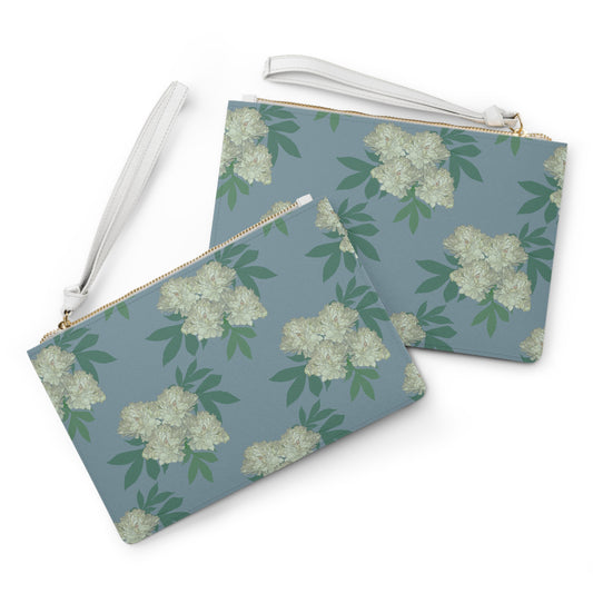 Clutch Bag, Rachel's Peonies© Blue