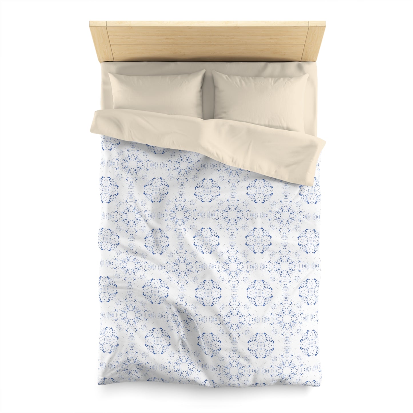 Microfiber Duvet Cover - Batik Scatter, Light Blue
