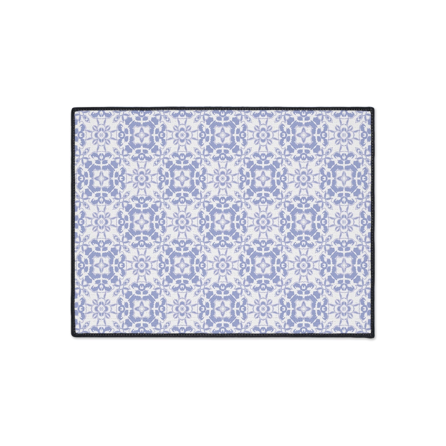 Stylish Heavy Duty Floor Mat Round Coastal Tile© Periwinkle, for Entryway, Kitchen Decor, Home Rug, Non-Slip Mat, Durable Area Rugs