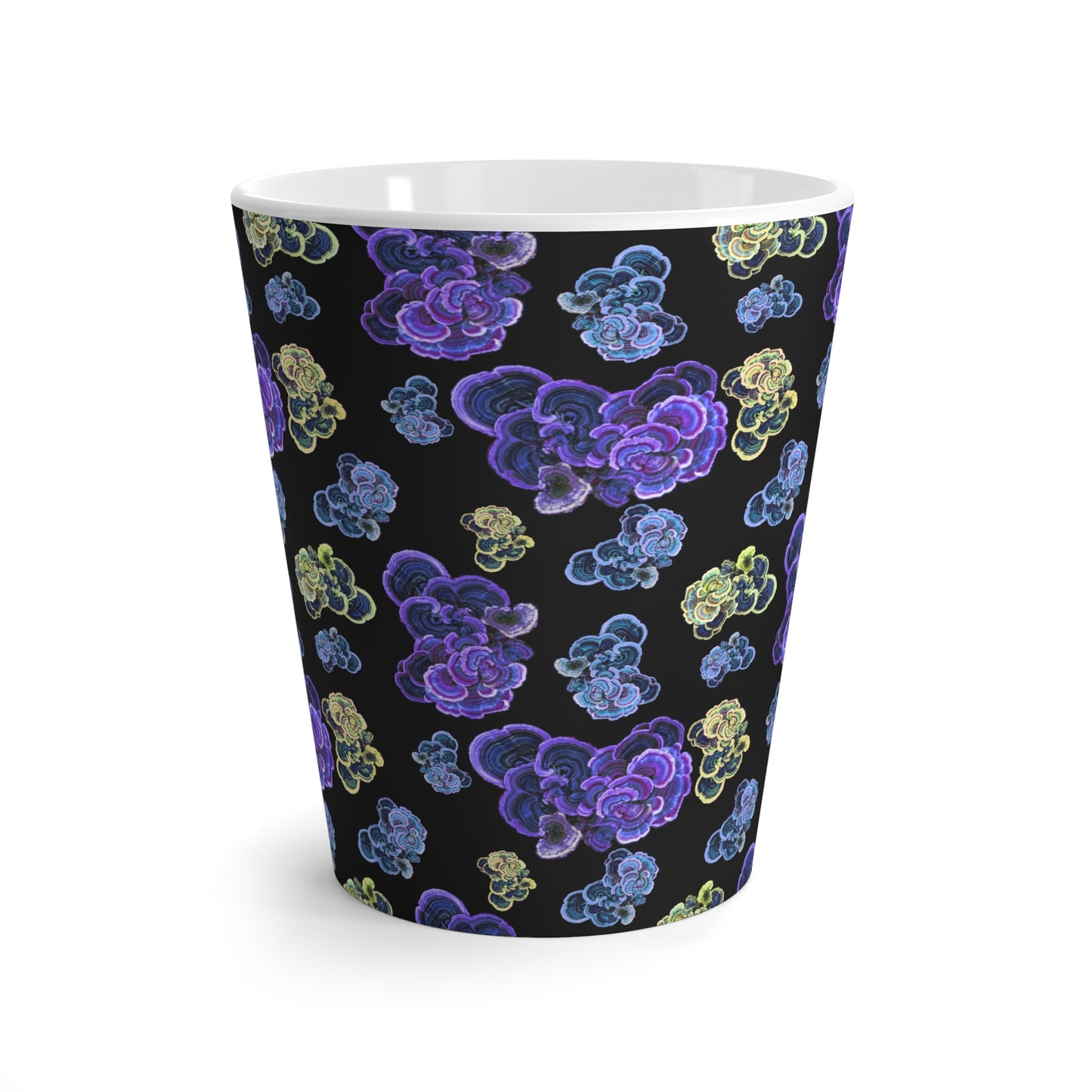 Latte Mug, Psychedellic Turkey Tail©, Purple