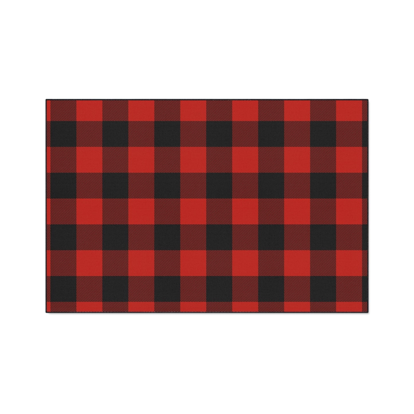 Red and Black Buffalo Check Heavy Duty Floor Mat, Kitchen Rug, Durable Entrance Mat, Outdoor Mat, Cozy Home Decor