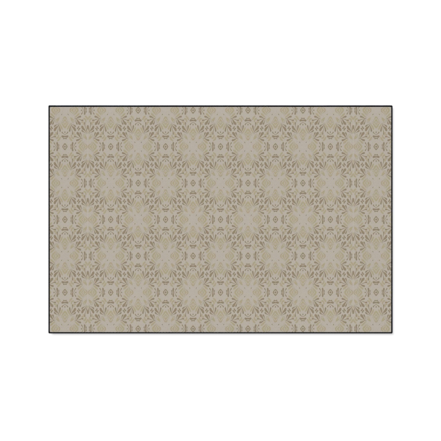 Elegant Heavy Duty Floor Mat Frond Splash Mini© Taupe, for Home, Kitchen, Office, Rustic Decor, Stylish Entrance Rug, Pet-Friendly Mat