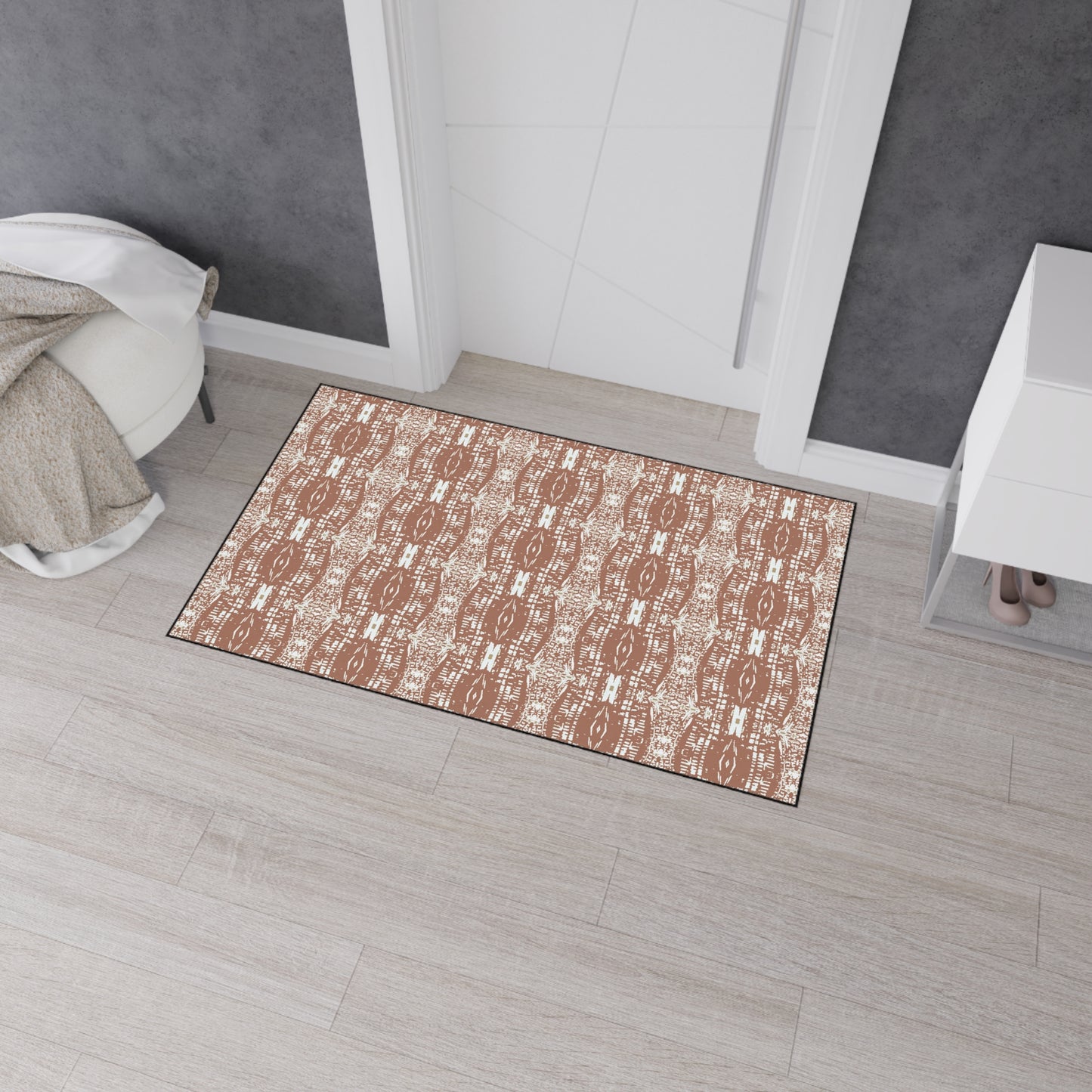 Stylish Heavy Duty Floor Mat, Half Bamboo© Mocha, Home Decor, Kitchen Mat, Entryway Rug, Modern Living Space, Gift Idea