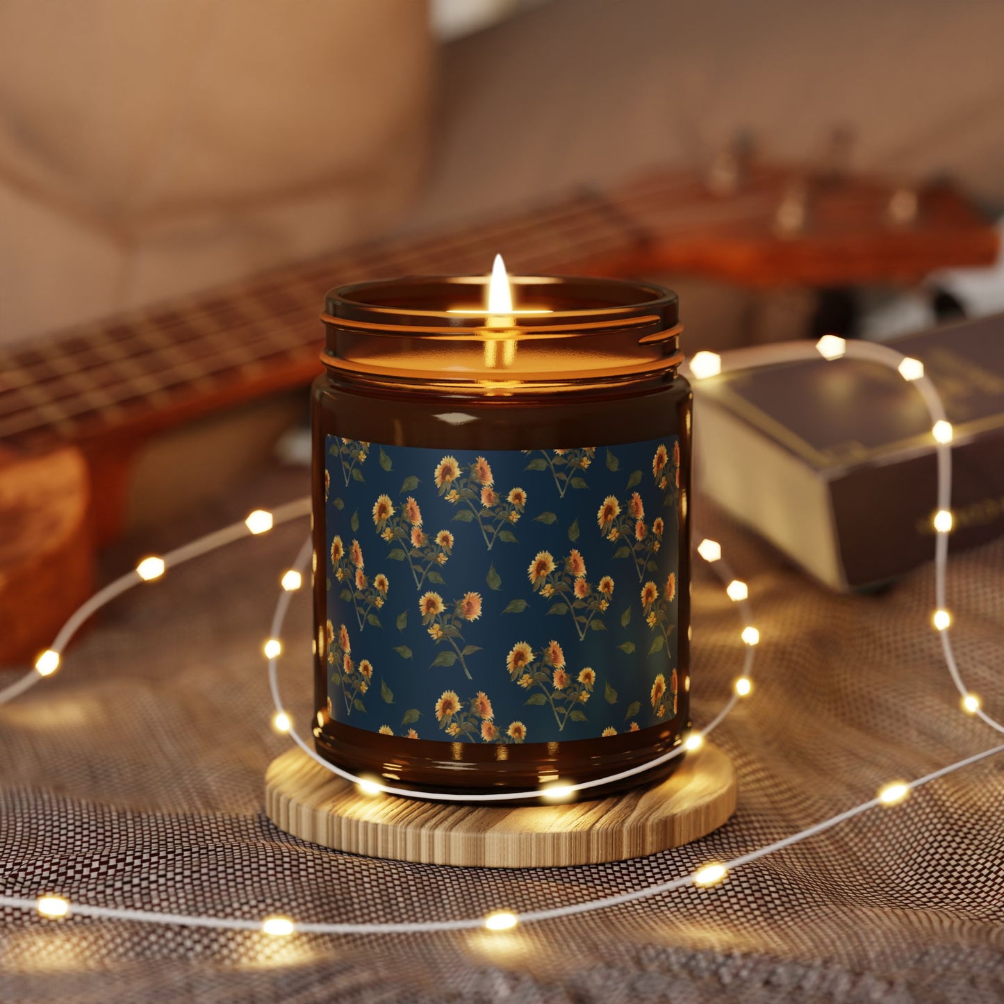 Sunflower Debut© Navy, Relaxing Scented Soy Candle - Aromatherapy, Home Decor, Gift for Her, Eco-Friendly, Relaxation Candle