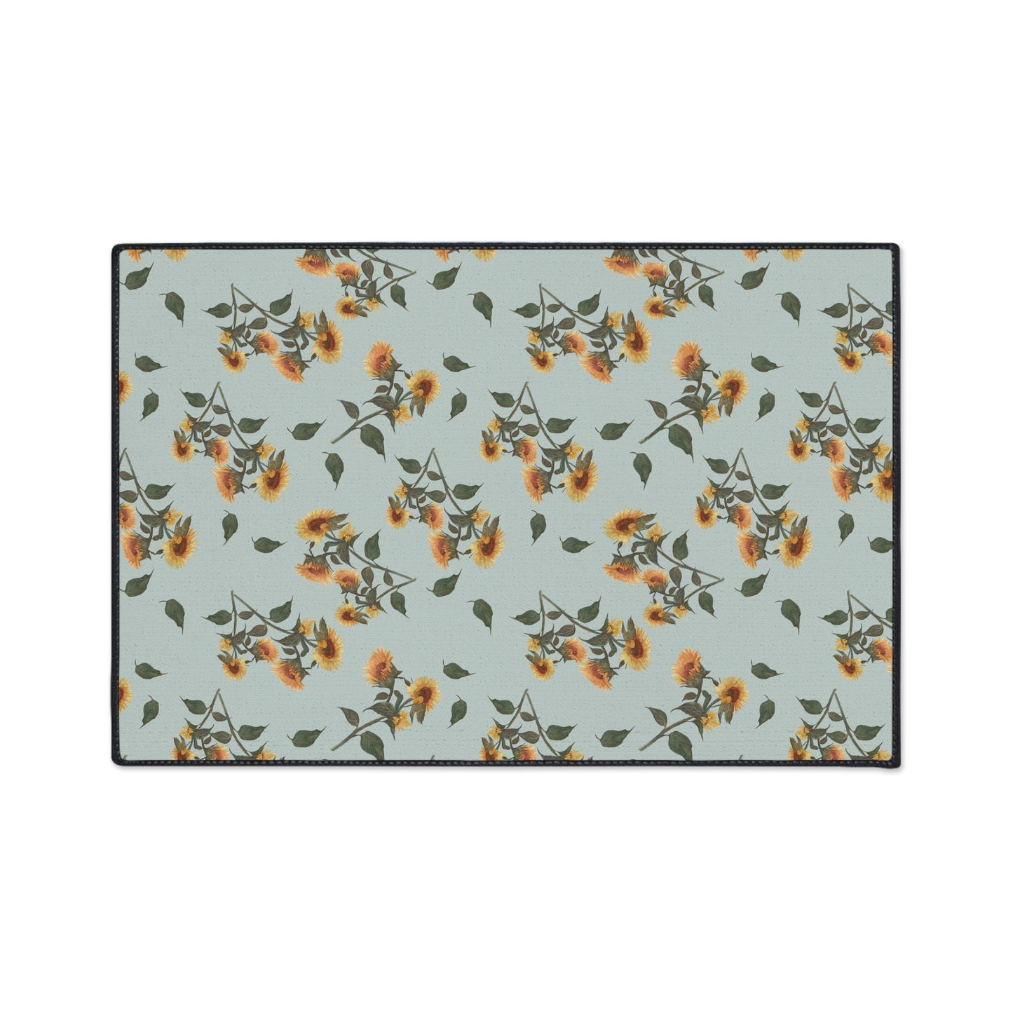 Floral Heavy Duty Floor Mat - Sunflower Debut© Woodland Blue, Functional Home Decor, Kitchen Mats, Entryway Rugs, Boho Style