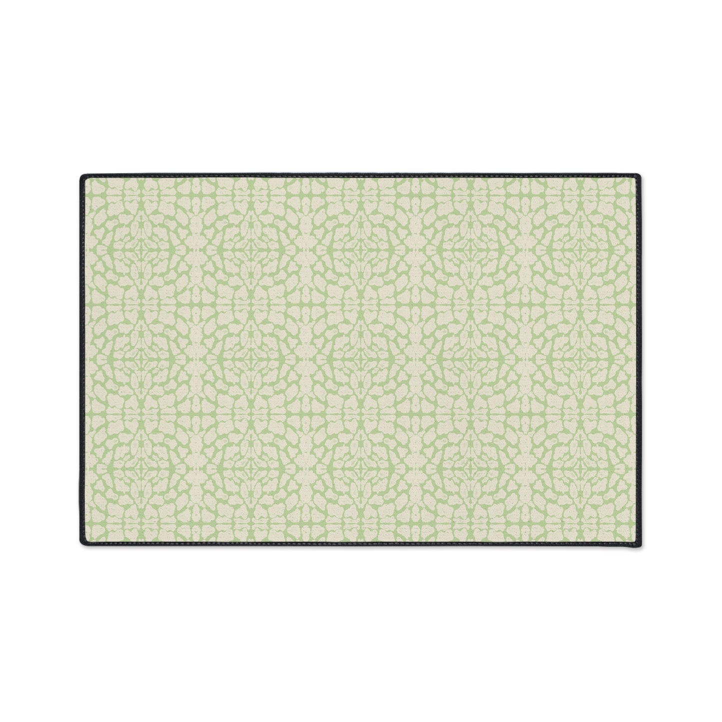 Stylish Heavy Duty Floor Mat, Lime Cream Animal Look Print, Non-Slip Area Rug, Indoor/Outdoor Decor, Home Entrance Mat