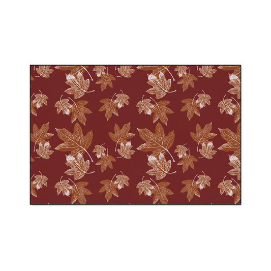 Autumn Leaves Heavy Duty Floor Mat - Seasonal Entrance Rug, Indoor/Outdoor Mat, Durable Welcome Mat, Thanksgiving Decor, Leaf Pattern
