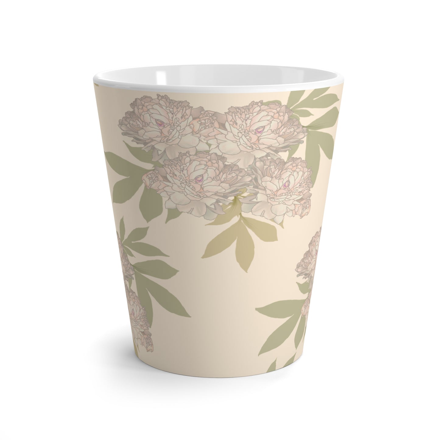 Latte Mug, Rachel's Peonies© Blush