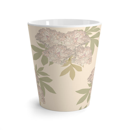 Latte Mug, Rachel's Peonies© Blush
