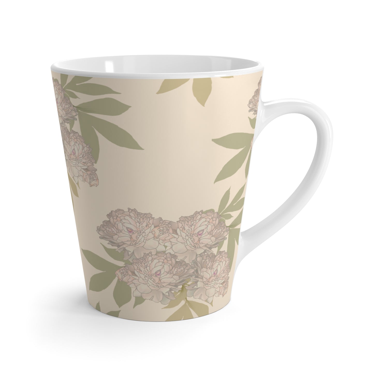 Latte Mug, Rachel's Peonies© Blush