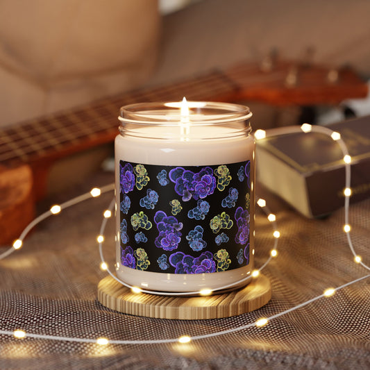 Scented Soy Candle, Psychedellic Turkey Tail, Purple, 9oz