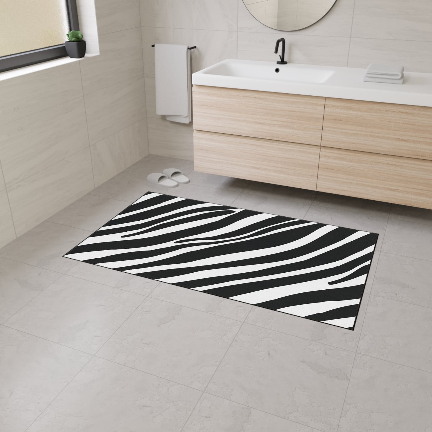 Stylish Zebra Floor Mat for Home & Office, Area Rug, Kitchen Doormat, Unique Decoration, Durable Heavy Duty Mat