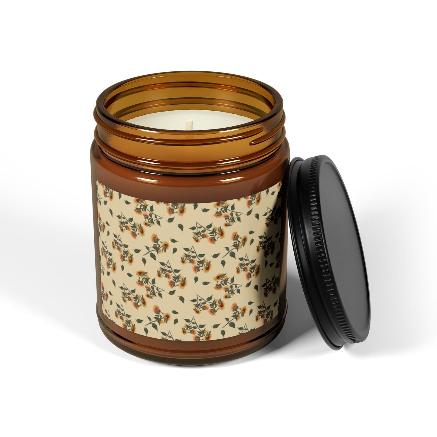 Sunflower Debut© Beige, Cozy Floral Scented Soy Candle, Aromatic Ambiance, Relaxing Gift, Home Decor, Eco-Friendly, Spa Essence