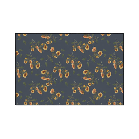 Floral Heavy Duty Floor Mat | Sunflower Debut© Hale, Stylish Kitchen Rug, Durable Entryway Mat, Indoor Carpet, Home Decor, Farmhouse Decor
