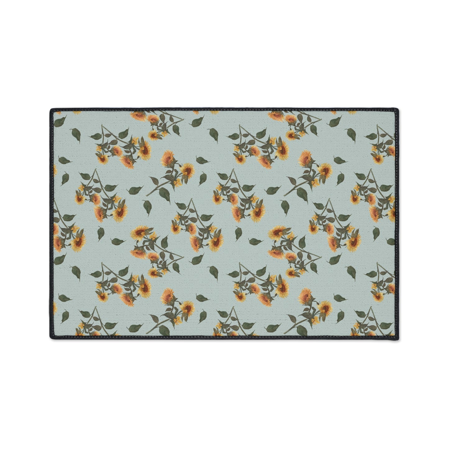 Floral Heavy Duty Floor Mat - Sunflower Debut© Woodland Blue, Functional Home Decor, Kitchen Mats, Entryway Rugs, Boho Style