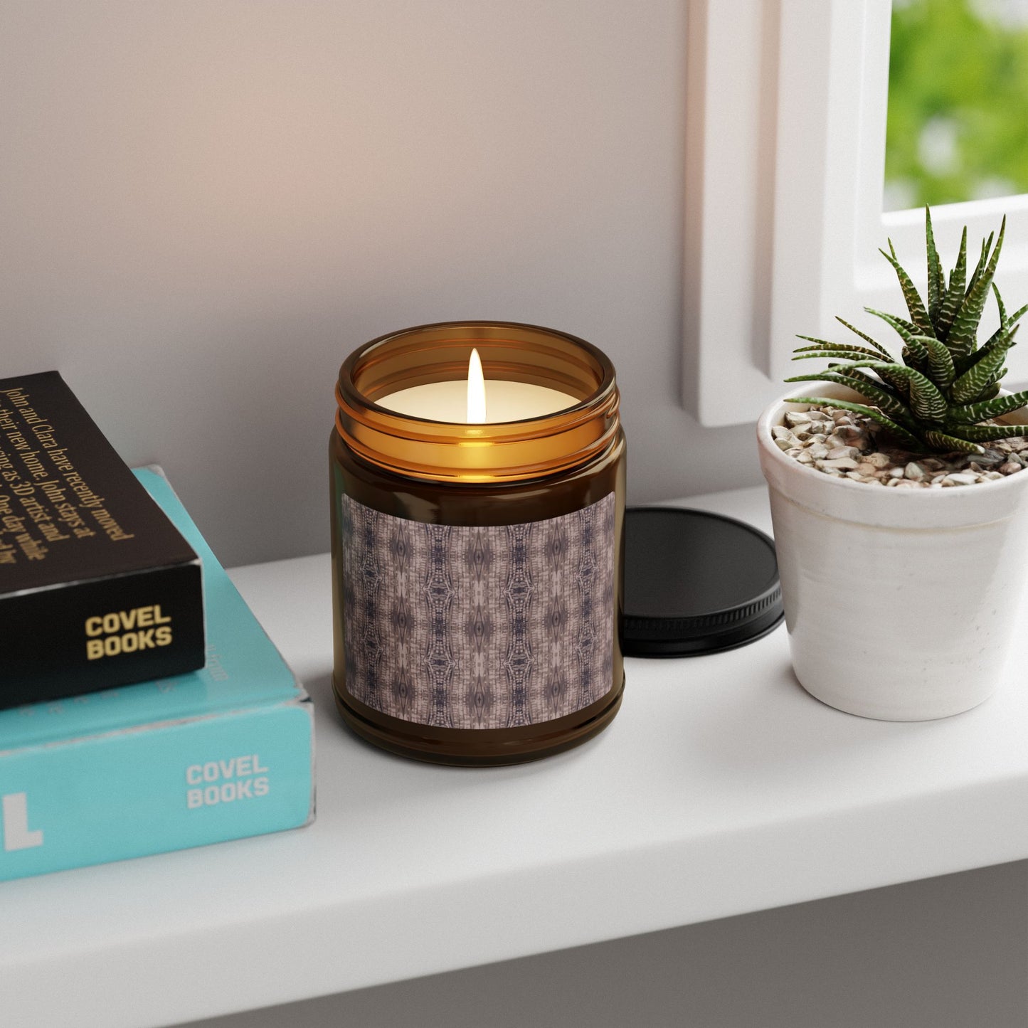 Boho Aromatherapy Soy Candle, Half Bamboo© Fawn, Natural Home Decor, Relaxation Gift, Wellness Candle, Scented Candle for Self-Care, Eco-Friendly Gift
