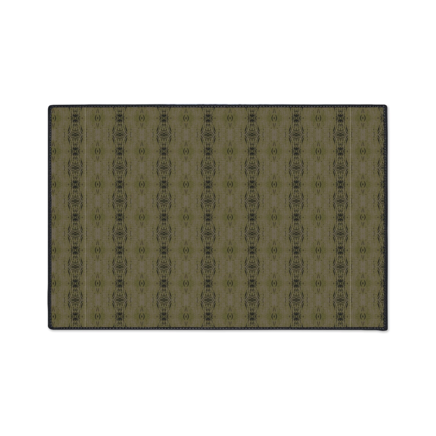 Stylish Heavy Duty Floor Mat - Half Bamboo© Deep Olive, Durable Indoor/Outdoor Rug, Home Entry Mat, Kitchen Floor Protector
