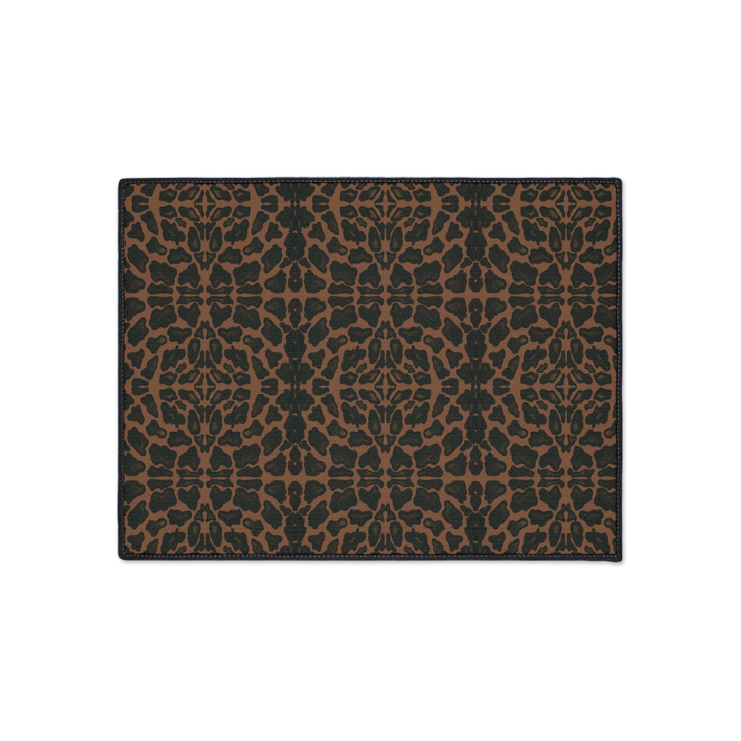 Stylish Animal Print Heavy Duty Floor Mat, Luxury Entrance Rug, Featuring Leopard/Panther© in Tan and Black. Non-Slip Kitchen Mat, Outdoor Flooring, Animal Print Accent Rug