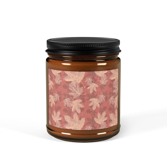 Cozy Autumn Scented Candle, Oak Leaf Hydrangea© in Terracotta, Perfect for Fall Decor, Gifts, Relaxation, Aromatherapy, Home Fragrance