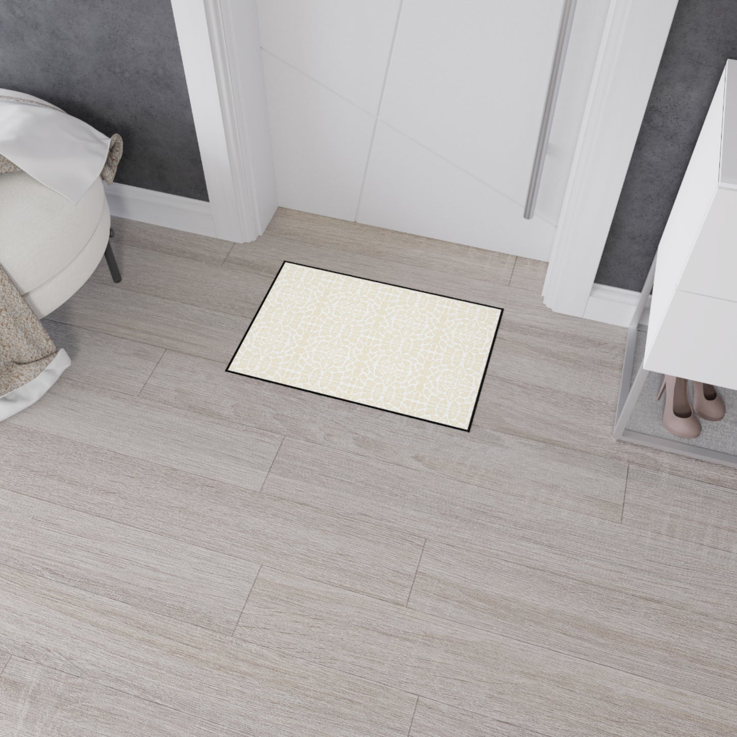 Heavy Duty Floor Mat - "Snow Leopard" Durable Area Rug, Non-Slip Home Decor, Heavy Traffic Welcome Mat, Kitchen & Entryway